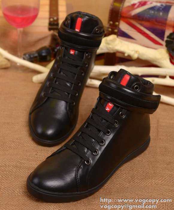 超目玉 2015 PRADA プラダ ハイトップシューズ 3色可選
