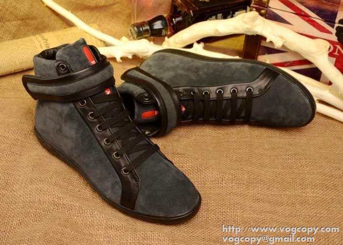 超目玉 2015 PRADA プラダ ハイトップシューズ 3色可選