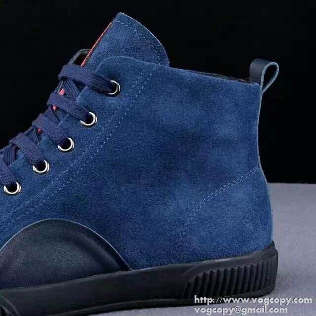 立派なデザイン  2015 PRADA プラダ ハイカットスニーカー 2色可選