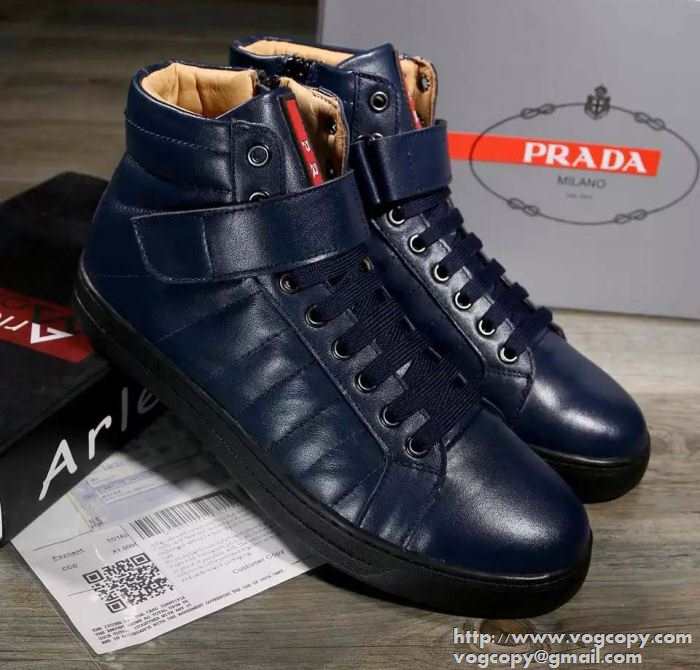 通気性が大変良い　2015秋冬 PRADA プラダ 履き心地　カジュアルシューズ 2色可選