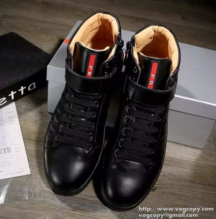 通気性が大変良い　2015秋冬 PRADA プラダ 履き心地　カジュアルシューズ 2色可選