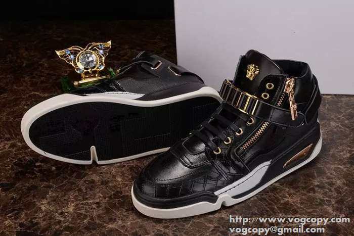ポップなファッション  2015 VERSACE ヴェルサーチ 希少 ハイカットスニーカー 3色可選