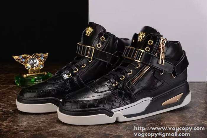 ポップなファッション  2015 VERSACE ヴェルサーチ 希少 ハイカットスニーカー 3色可選
