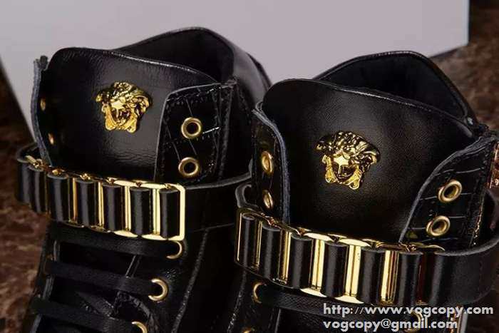 ポップなファッション  2015 VERSACE ヴェルサーチ 希少 ハイカットスニーカー 3色可選