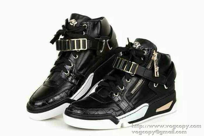 抜群の雰囲気が作れる!  2015 VERSACE ヴェルサーチ 最旬アイテム 靴の滑り止め ハイカットスニーカー