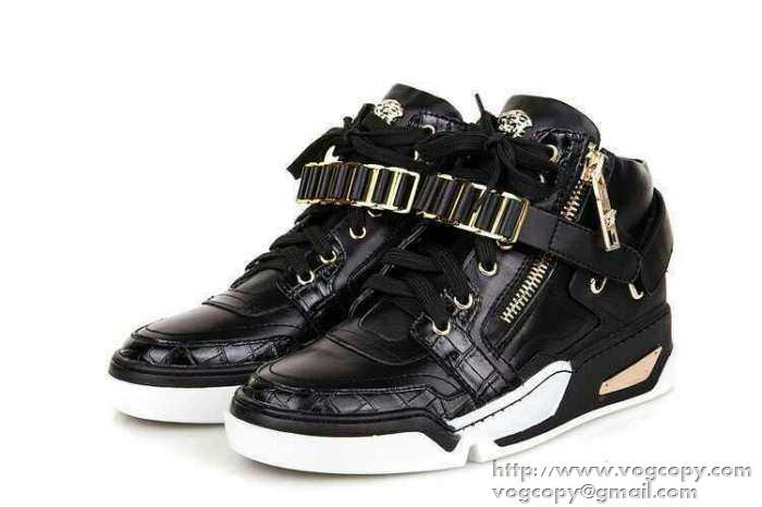 抜群の雰囲気が作れる!  2015 VERSACE ヴェルサーチ 最旬アイテム 靴の滑り止め ハイカットスニーカー
