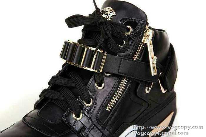 抜群の雰囲気が作れる!  2015 VERSACE ヴェルサーチ 最旬アイテム 靴の滑り止め ハイカットスニーカー