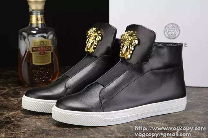 大好評! 2015 VERSACE ヴェルサーチ ハイカットスニーカー 抗菌?防臭加工 2色可選