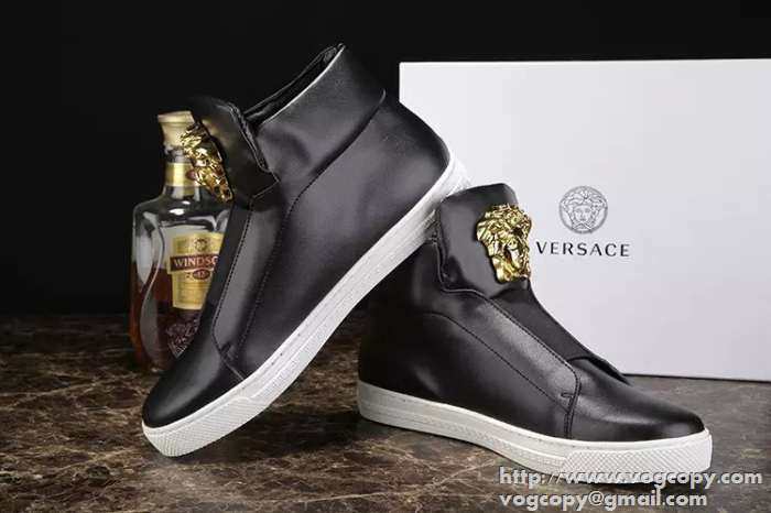 大好評! 2015 VERSACE ヴェルサーチ ハイカットスニーカー 抗菌?防臭加工 2色可選