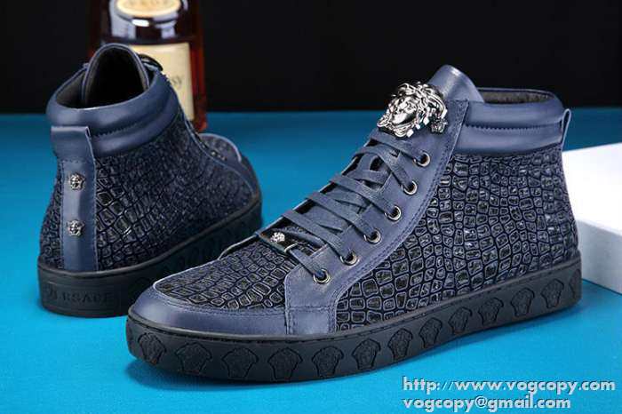 コスパ最高のプライス　2015 VERSACE ヴェルサーチ  ハイカットスニーカー  エナメル革