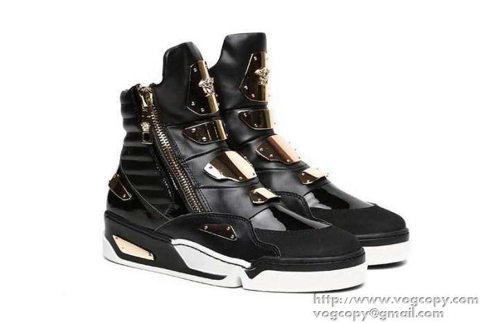 大人っぼい2015 VERSACE ヴェルサーチ  ハイカットスニーカー　最旬アイテム