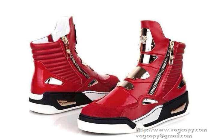 大人っぼい2015 VERSACE ヴェルサーチ  ハイカットスニーカー　最旬アイテム