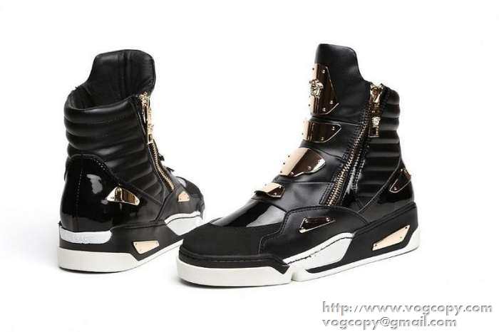 大人っぼい2015 VERSACE ヴェルサーチ  ハイカットスニーカー　最旬アイテム