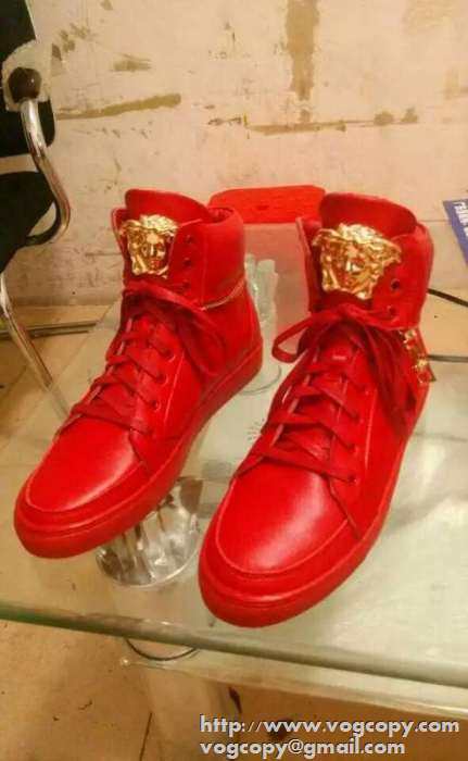 美品　2015 VERSACE ヴェルサーチ  ハイカットスニーカー　耐久性に優れ
