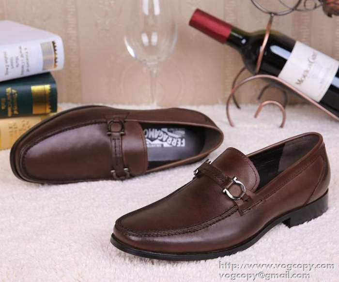 ムダな装飾を排したデザイン 2015 FERRAGAMO サルヴァトーレフェラガモ レザーシューズ靴 ビジネスシューズ 2色可選