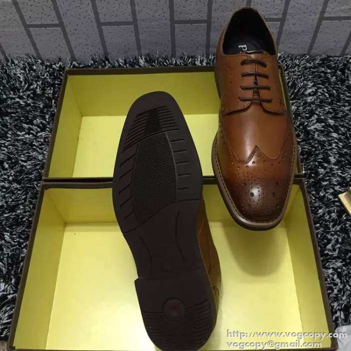 上質上品　2015 PRADA プラダ 優しい履き心地 レザーシューズ靴 2色可選