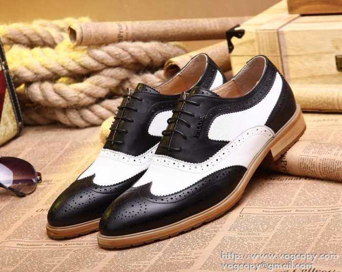 ファション性　2015 PRADA プラダ 　人気販売　ビジネスシューズ 2色可選