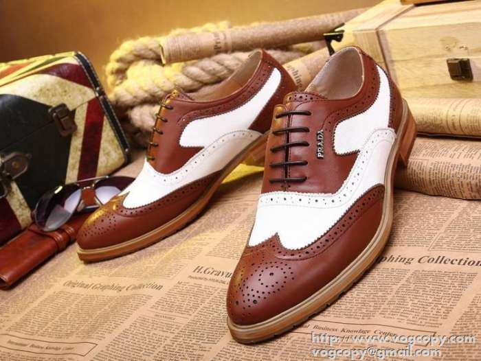 ファション性　2015 PRADA プラダ 　人気販売　ビジネスシューズ 2色可選