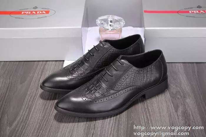 格安　2015 PRADA プラダ 満点　レザーシューズ靴 