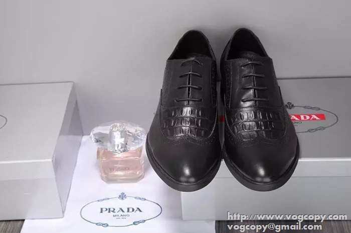格安　2015 PRADA プラダ 満点　レザーシューズ靴 
