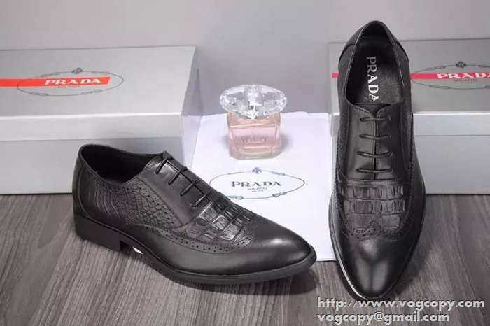 格安　2015 PRADA プラダ 満点　レザーシューズ靴 