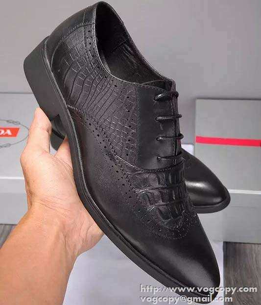 格安　2015 PRADA プラダ 満点　レザーシューズ靴 