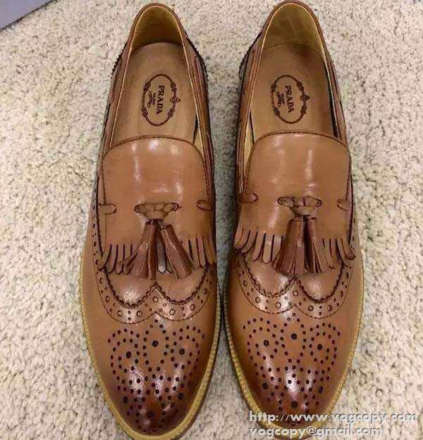 激安販売　2015 PRADA プラダ　今季セール　 レザーシューズ靴 2色可選