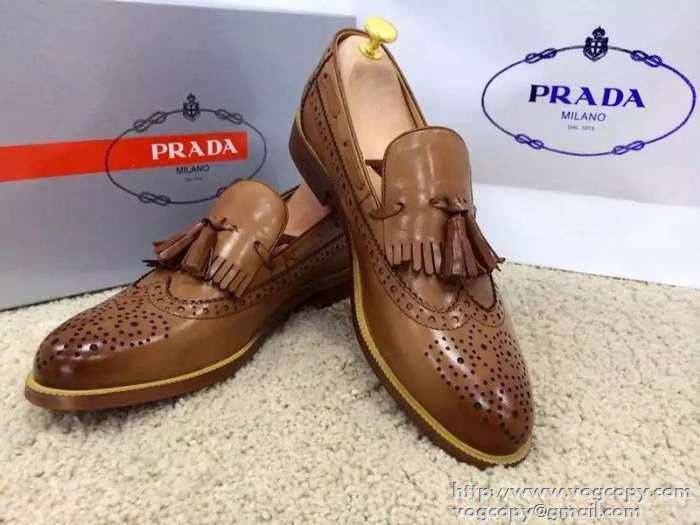 激安販売　2015 PRADA プラダ　今季セール　 レザーシューズ靴 2色可選