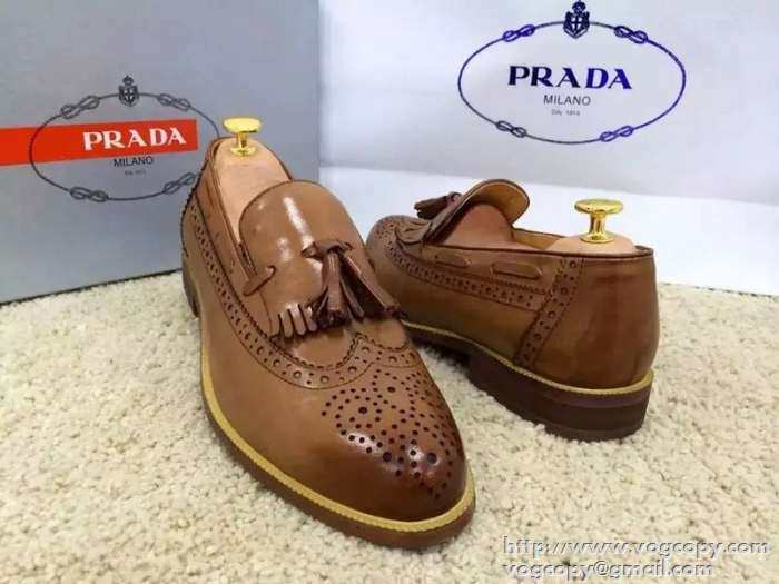 激安販売　2015 PRADA プラダ　今季セール　 レザーシューズ靴 2色可選