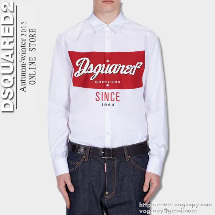 大活躍してくれる　2015秋冬 DSQUARED2 ディースクエアード 長袖シャツ