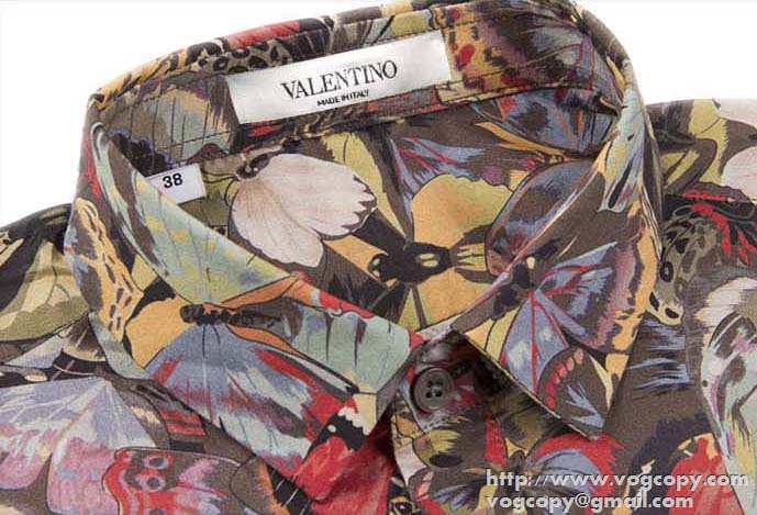 新作　 2015秋冬 VALENTINO ヴァレンティノ 高級感あるデザイン　長袖シャツ プリント