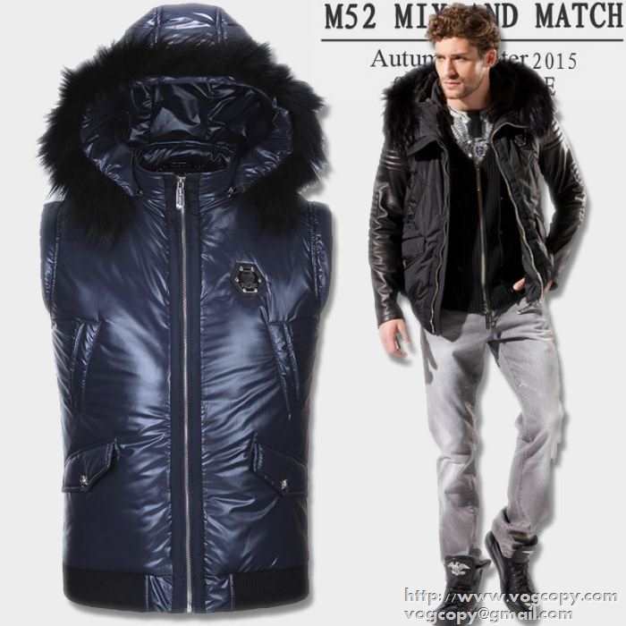 高級感ある 2015秋冬 PHILIPP PLEIN フィリッププレイン 魅力的ダウンベスト 2色可選