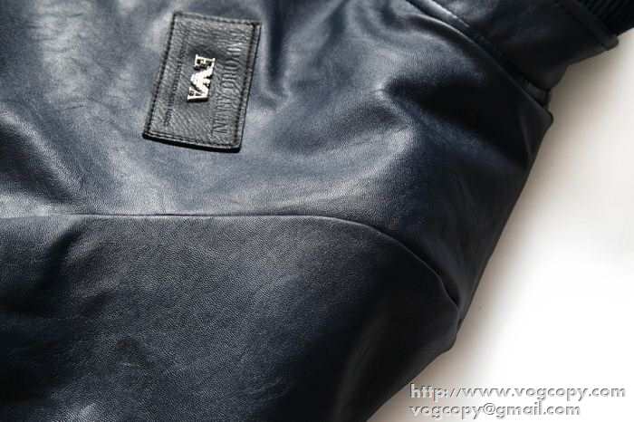 新作　2015秋冬 ARMANI アルマーニシンプルなデザイン　 革ジャンパー 2色可選