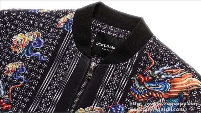 2015秋冬 通気性と速乾性に優れた　 Dolce&Gabbana ドルチェ＆ガッバーナ スタンド ブルゾン