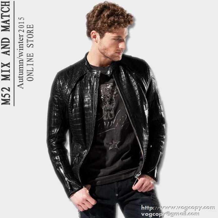 人気販売 2015秋冬 PHILIPP PLEIN フィリッププレイン　満点 革ジャケット
