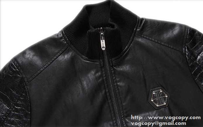 肌触りが魅力 2015秋冬 PHILIPP PLEIN フィリッププレイン 満点　革ジャケット