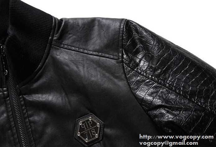 肌触りが魅力 2015秋冬 PHILIPP PLEIN フィリッププレイン 満点　革ジャケット