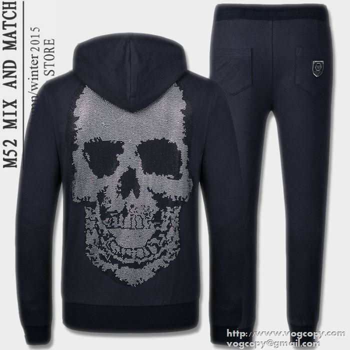 新作 2015秋冬 PHILIPP PLEIN フィリッププレイン 肌触りの良い　セットアップ上下