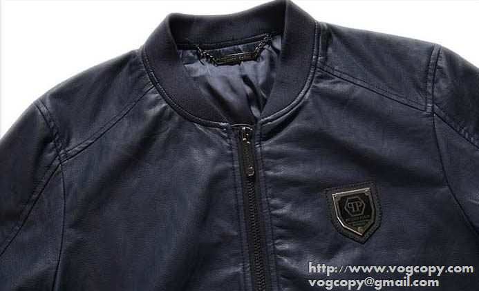 お洒落 2015秋冬 PHILIPP PLEIN フィリッププレイン 良い柔らかい　革ジャケット