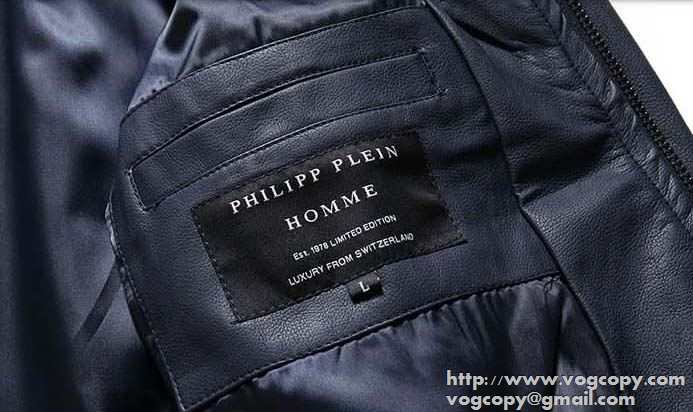 お洒落 2015秋冬 PHILIPP PLEIN フィリッププレイン 良い柔らかい　革ジャケット