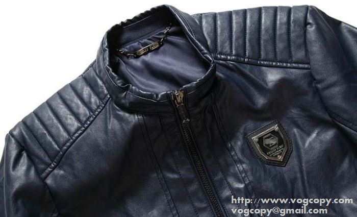 安心感のある 2015秋冬 PHILIPP PLEIN フィリッププレイン しなやかで革ジャケット 2色可選