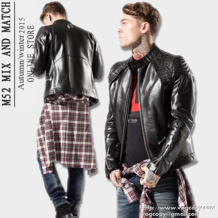 万能性のある 2015秋冬 PHILIPP PLEIN フィリッププレイン 格安　革ジャケット