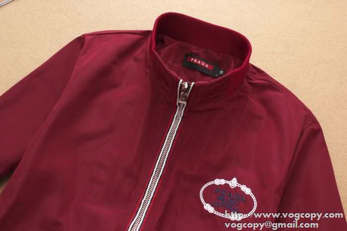 印象的　2015秋冬 prada プラダ 値下げる　スタジアムジャンパー 4色可選
