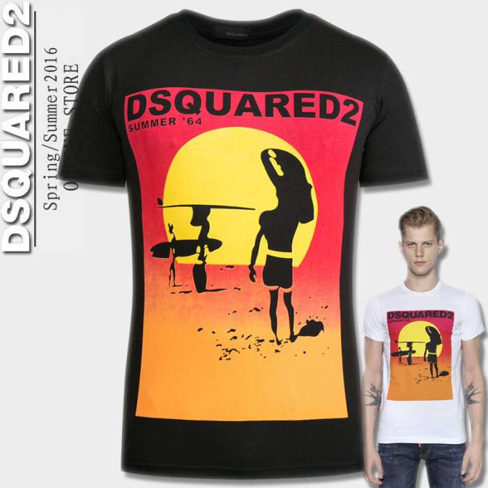 おすすめ/オススメ 2016春夏 DSQUARED2 ディースクエアード 半袖Tシャツ 2色可選