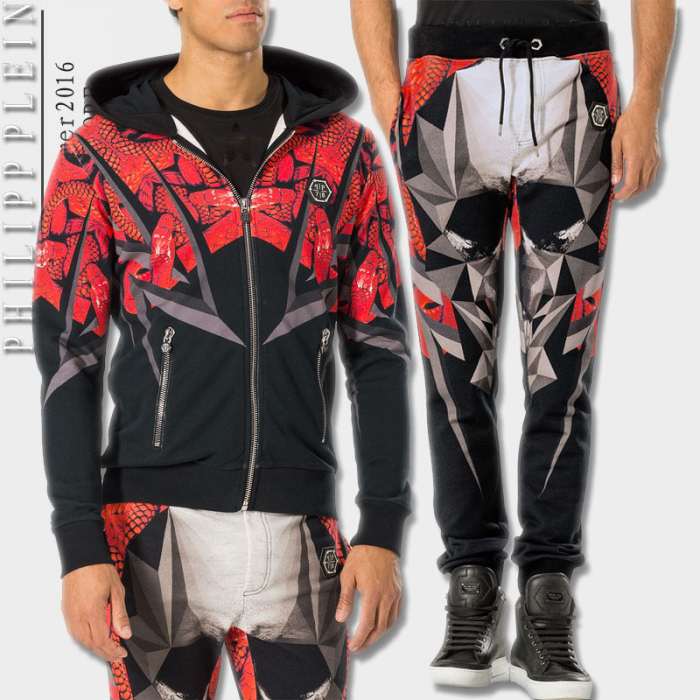◆モデル愛用◆ 2016春夏 フィリッププレイン PHILIPP PLEIN ジャージセット 2色可選