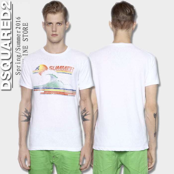 セール中 2016春夏 DSQUARED2 ディースクエアード 半袖 Tシャツ 2色可選
