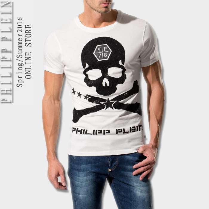 個性派 フィリッププレイン PHILIPP PLEIN 2016春夏 半袖Tシャツ 2色可選