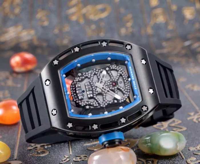 人気商品 2016 richard mille リシャールミル 透かし彫りムーブメント 男性用腕時計