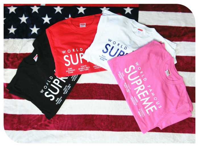 2016 Supreme International tee 人気 ランキング 半袖Tシャツ 4色可選 男女兼用