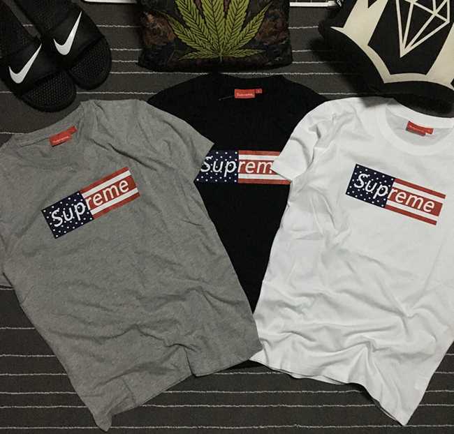 ポップ 2016  シュプリーム SUPREME半袖Tシャツ 男女兼用 3色可選